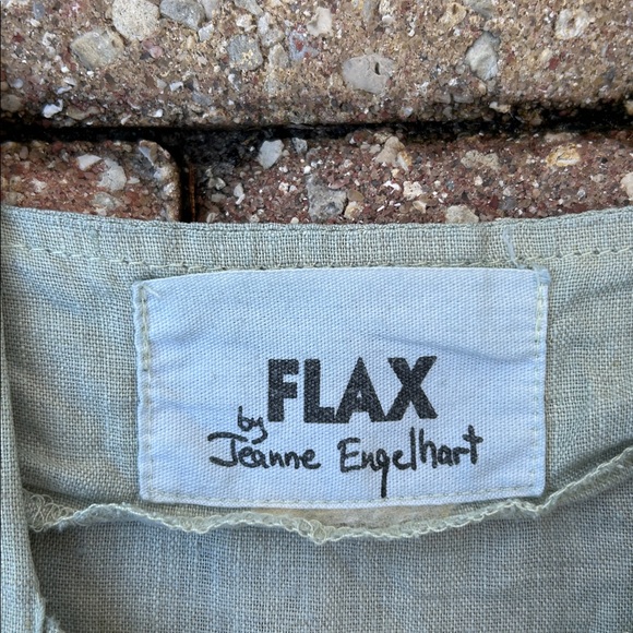 FLAX 100% Linen Pocketed Sheath Dress in Light Sage Green - Picture 2 of 9